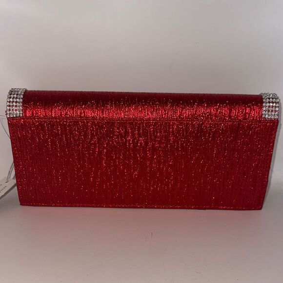 Bella Collection Red Glitter Clutch evening bag - Picture 3 of 5